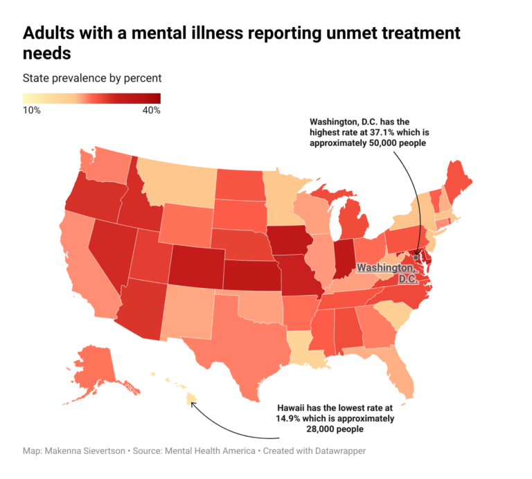 Washington Dc Has Highest Prevalence In The Country Of Adults With A Mental Illness Reporting 0404